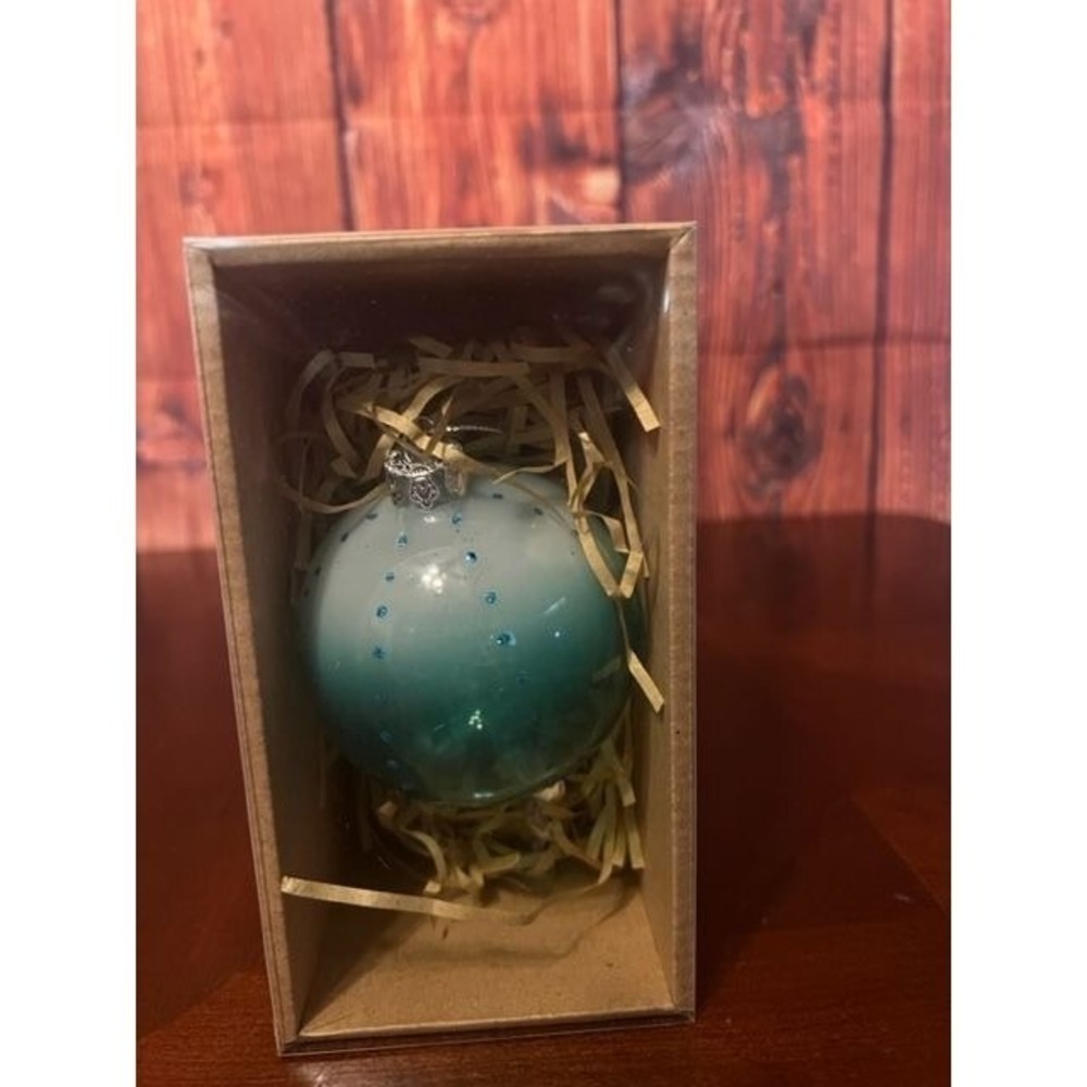 Dei Jellyfish Ornament ‎ Glass frosted nautical decor Holiday